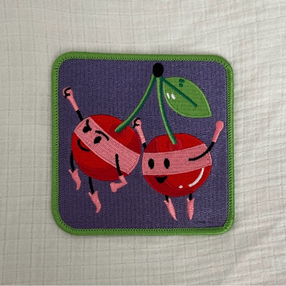 3/$20 Cute Cherry Patch with Green Border
